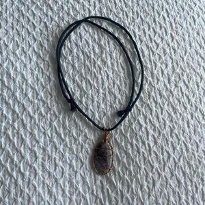 Handcrafted Wire-Wrapped Stone Pendant Necklace